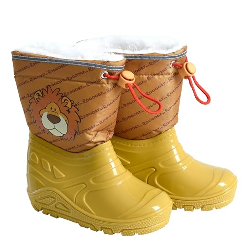 Produktbild: kinder gummistiefel gefüttert gelb löwe 32, estexo regenstiefel für mädchen und jungen