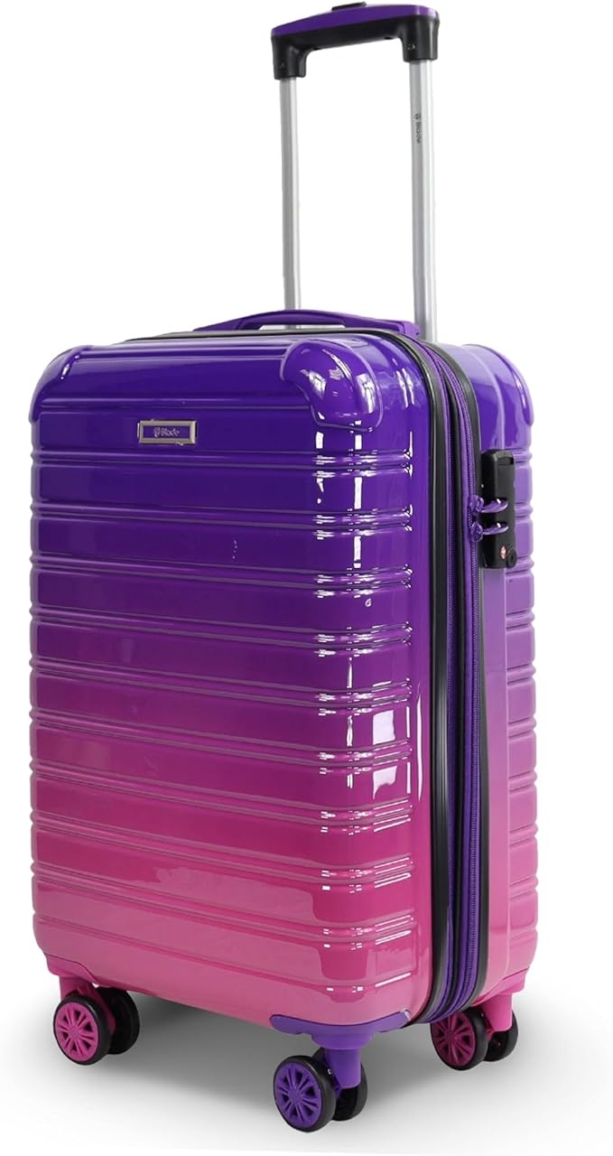 Blade handgepäck trolley - hartschalen koffer leicht mit tsa schloss und 4 spinner rädern (lila-m)