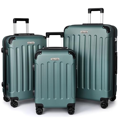 tantomi koffer set 3 teilig hartschale trolley handgepäck mit rollen und codeschloss