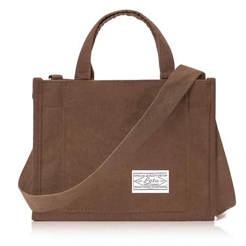 larcenciel damen tasche, vintage braune umhängetasche mit verstellbarem gurt, 22256cm