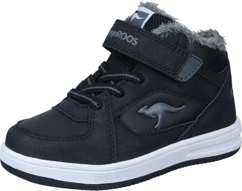 kangaROOS kinder sneaker k-cpi kalino mid ev jet black steel grey 27 eu