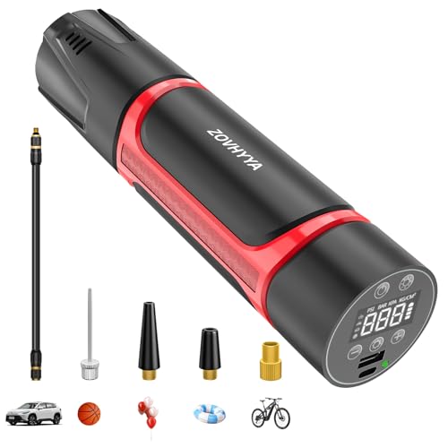 Produktbild: zovhyya akku luftpumpe 150psi mini luftkompressor 4500mah usb typ-c für fahrrad auto ball