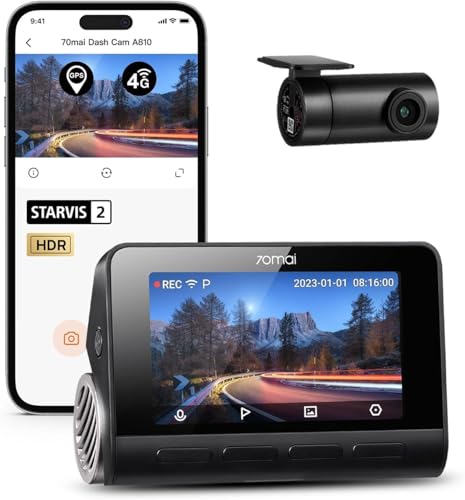 70mai dashcam a810 4k dual-kanal mit 128GB SD-Karte und 24/7 parküberwachung