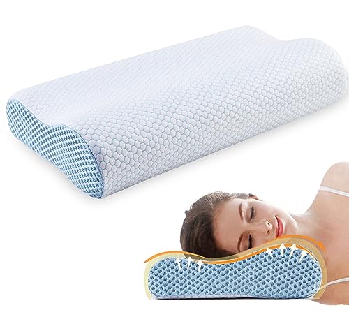 memory foam kopfkissen ergonomisch, ecosafeter nackenstützkissen hws, bambus bezug