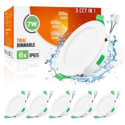 alusso led einbaustrahler dimmbar 7W IP65 warmweiß neutralweiß kaltweiß 6er set