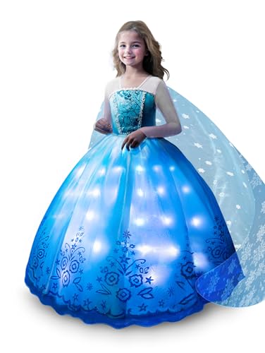 prinzessin kostüm mädchen, uporpor karneval kleid, halloween kleid blau, cosplay 100