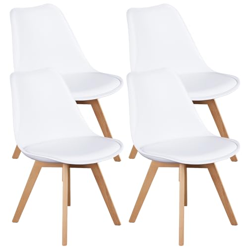 dumos esszimmerstühle 4er set pu-leder gepolstert modern für küche wohnzimmer schlafzimmer