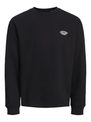 jack&jones sweatshirt für herren jorbronx arch crew neck schwarz, größe s