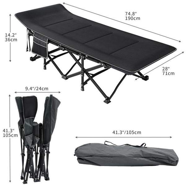 yitahome campingbett klappbar bis 260kg für 45,59 euro statt 76 euro