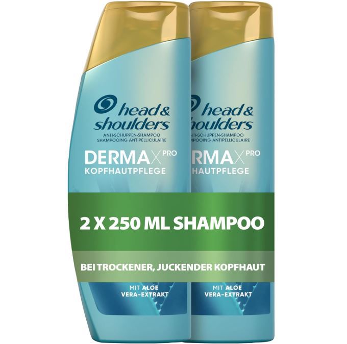 head & shoulders DERMAXPRO 2 x 250ml Anti-Schuppen Beruhigend für 8