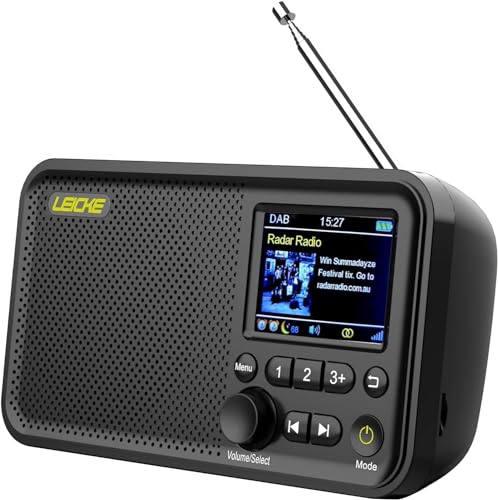 DAB+ radio tragbar mit bluetooth 5.0, 2,4" display, 4000mAh akku, leicke