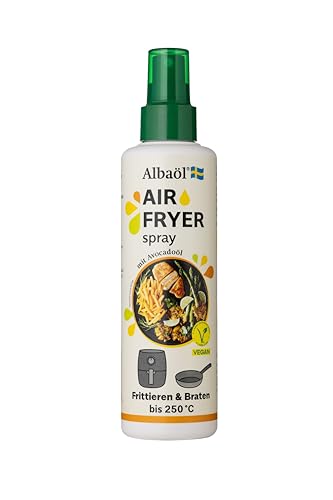 albaöl air fryer spray 190ml, fettfreies Kochen und Braten, 1 Flasche