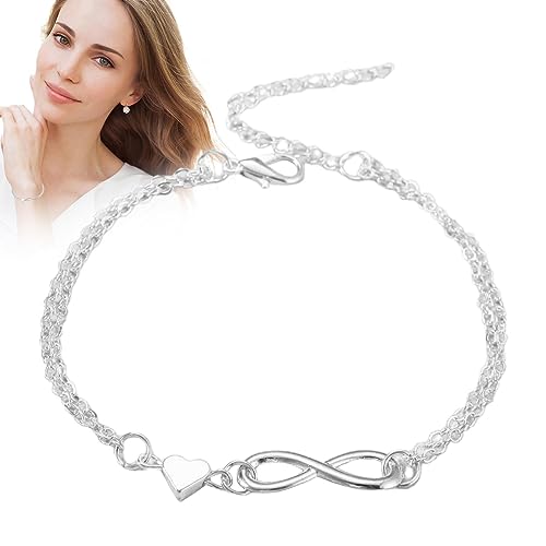 maciun charm armband herz für frauen, damen infinity schutzsymbol armkette