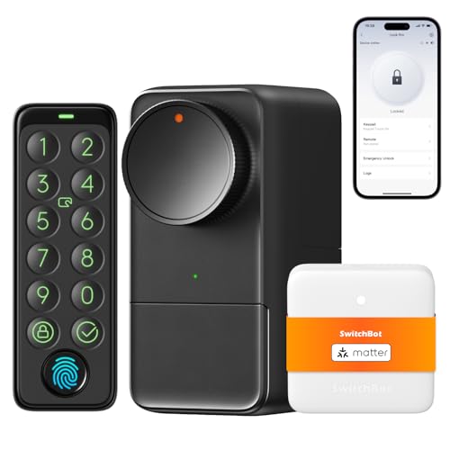 SwitchBot smart lock pro WLAN mit touchscreen, app steuerung, fingerprint, alexa, google