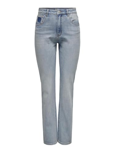 only jeans damen onlscarlett x hw slim rework denim light blue 29W x 30L