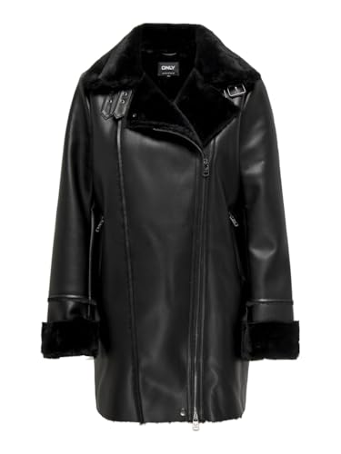 only mantel schwarz damen onlmariam bonded coat, größe s