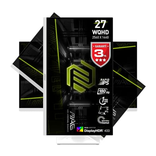 msi mag 274qrfw monitor 27" wqhd ips 180 hz 1ms gtg sRGB 123% displayhdr 400