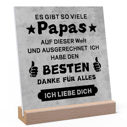 Produktbild: vatertagsgeschenk für papa, acryl stehtafel mit text, geschenke für papa