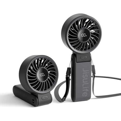 Produktbild: jisulife life7 tragbarer ventilator, 3-in-1 hand-, tisch- und halsventilator, 5000 mAh