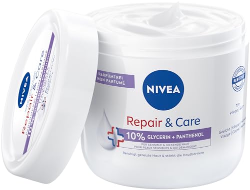 nivea repair care creme feuchtigkeitsspendend parfümfrei für sensible haut 400 ml