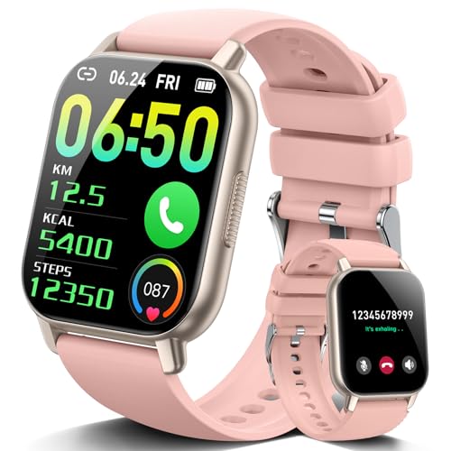 hendari smartwatch fitnessuhr damen herren, 1.85" touchscreen, 100+ sportmodi, schlafmonitor, ip68 wasserdicht