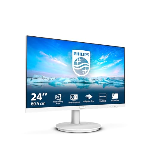 philips 241v8aw 24 zoll full hd monitor 1920x1080 75 hz vga hdmi weiß