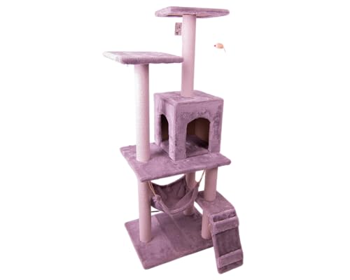 kratzbaum istanbul 50 x 40 x 125 cm für katzen, robust und stabil