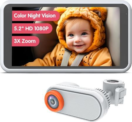 luckview bm2 baby-kamera für rücksitz 5,2 zoll auto für 46,19 euro