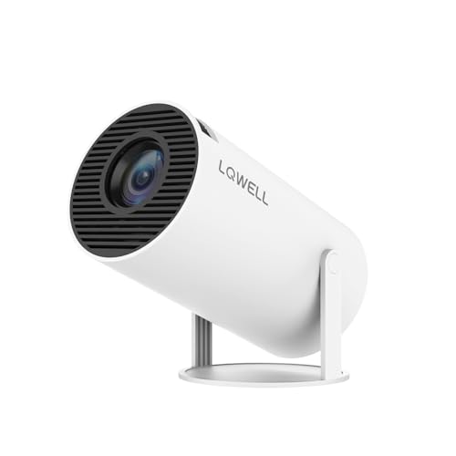 lqwell mini projektor, 4k beamer mit wifi 5g, android 11, automatische trapezkorrektur