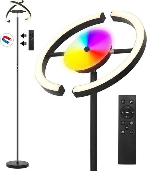 otren led stehlampe dimmbar rgb mit fernbedienung und touch für wohnzimmer 182 cm