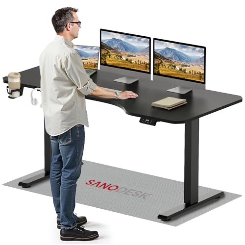 höhenverstellbarer elektrischer schreibtisch sanodesk mit memory funktion und haken 180x80cm 139,99 160x75cm 104,49 160x60cm 119,99