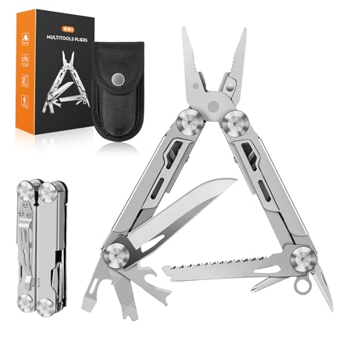 rolgno multitool 14 in 1 edelstahl faltbar mit zange messer für camping wandern reparatur
