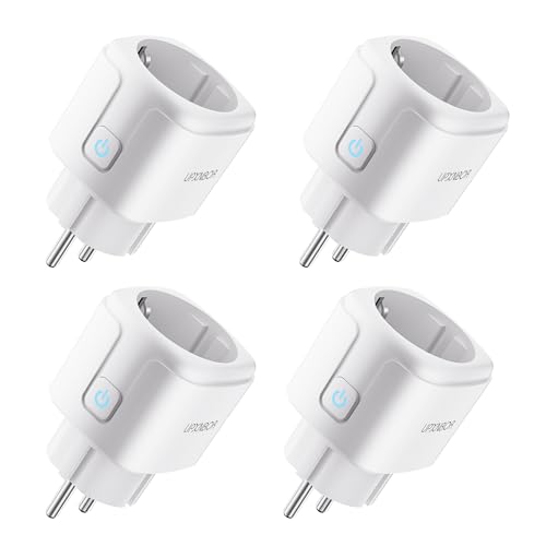 upxnbore smart socket 16 a wlan steckdose mit strommessung für alexa und google home, 4er pack