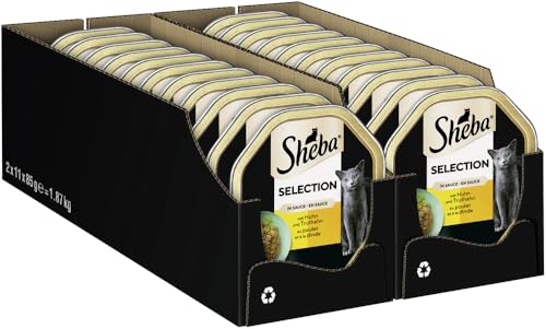 sheba katzenfutter nassfutter huhn truthahn in sauce 2 x 11 x 85g