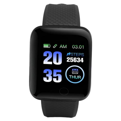 ashata smartwatch 1,3 zoll wasserdicht bluetooth nachrichtenerinnerung schwarz