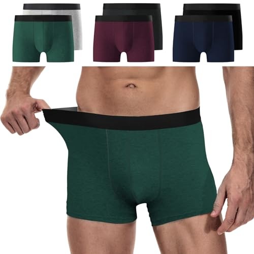 YouShow Herren Boxershorts 6 Pack Baumwolle Retroshorts Mehrfarbig 3XL