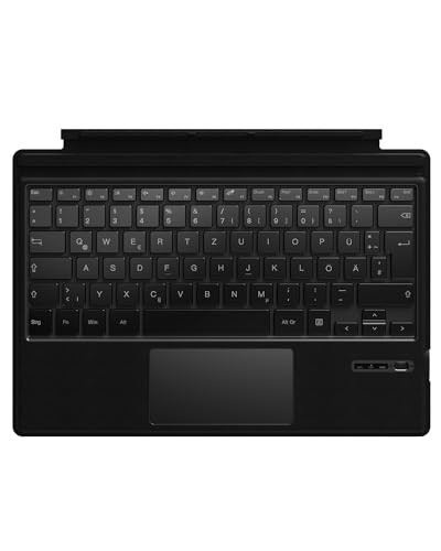 Qulose Bluetooth Tastatur für Microsoft Surface Pro 3-7 Plus, QWERTZ, mit Touchpad