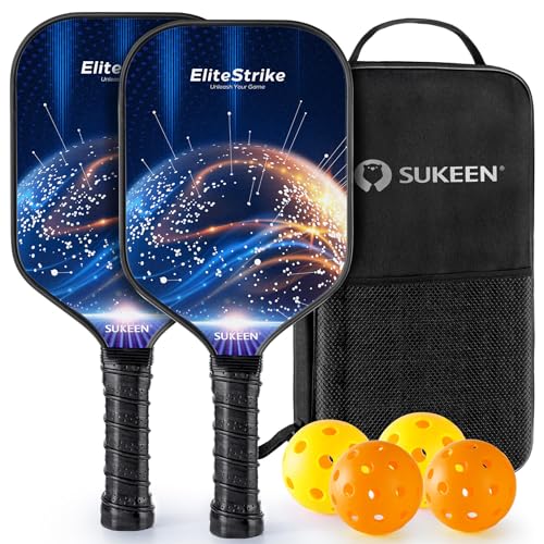 sukeen pickleball paddles set mit fiberglas schlägern und tragbarer tasche