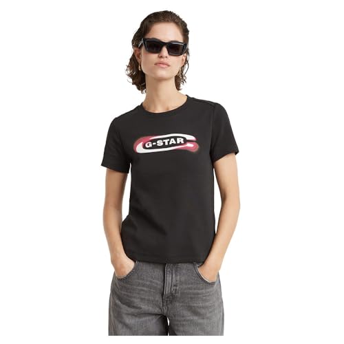 Produktbild: g-star damen top old skool logo schwarz dk black d25031-c812-6484 s