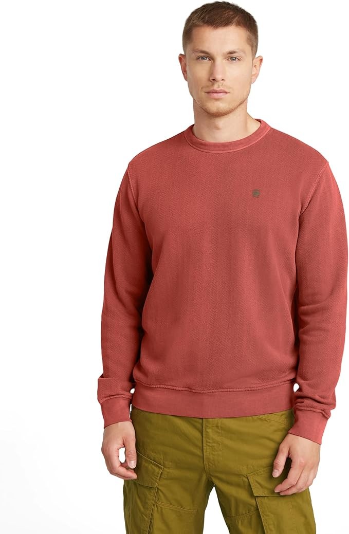 G-STAR Herren Sweater Overdyed Rot Rusty Red D25891-D688-G705 S