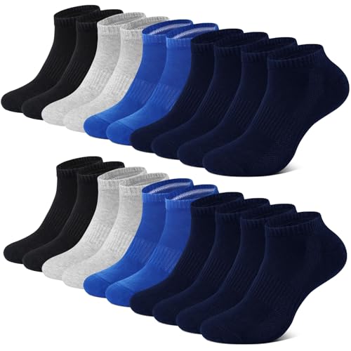 falary socken herren 10 paar atmungsaktive sneaker halbsocken 43-46 schwarz grau blau