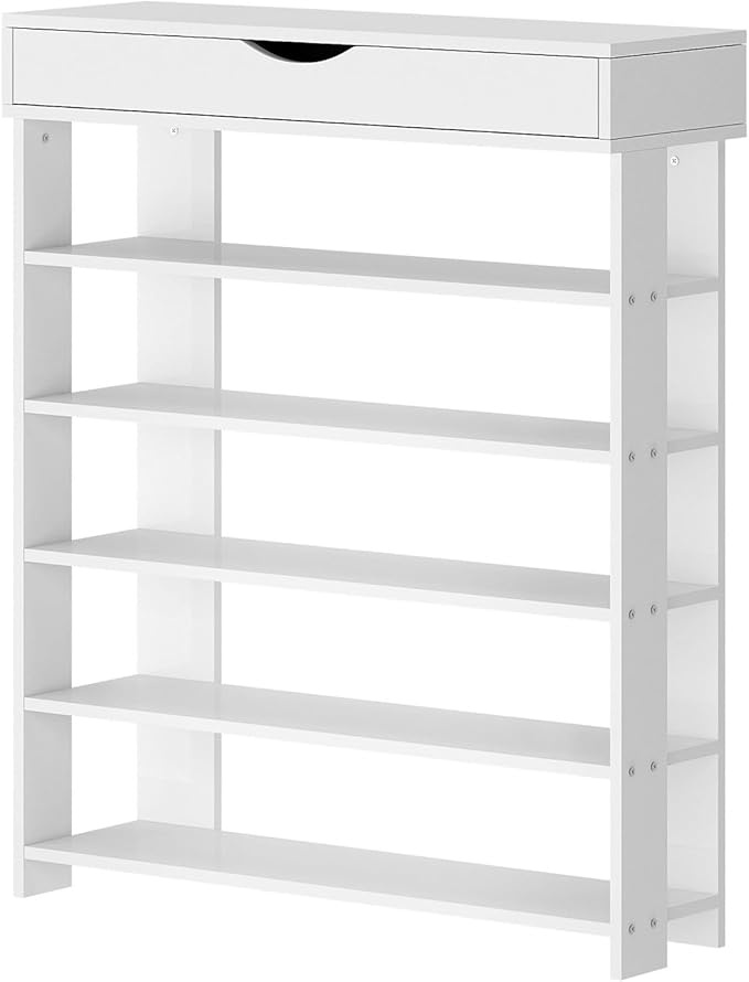 sogespower schuhregal holz 5 ebenen schuhschrank mit stauraum organizer diele flur