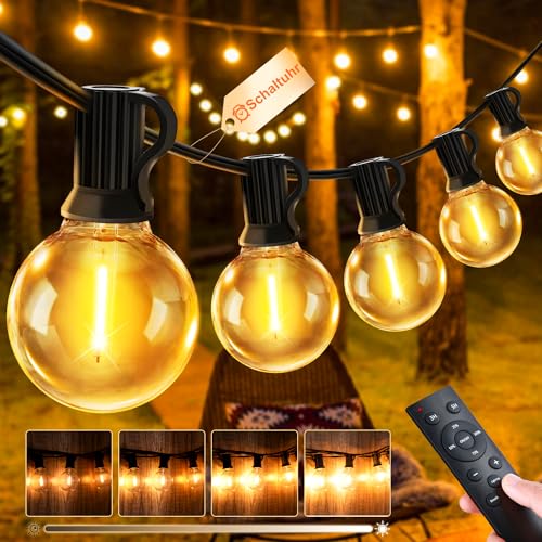 led fairy lights outdoor jeymorkey 30 m g40 bulbs wetterfest mit fernbedienung