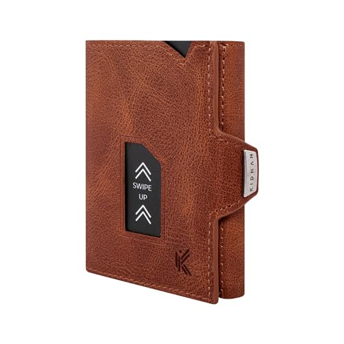 rfid slim wallet, k!dman apollo i, echtleder kreditkartenetui für herren, minimalistisch