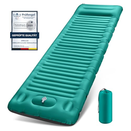 jemulice isomatte selbstaufblasend, 12 cm dicke, ultraleicht, wasserdicht, camping