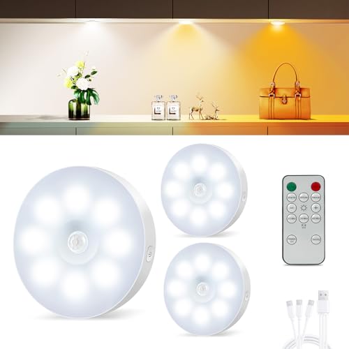 kitchen led cabinet lighting mit fernbedienung, bewegungsmelder, usb wiederaufladbar