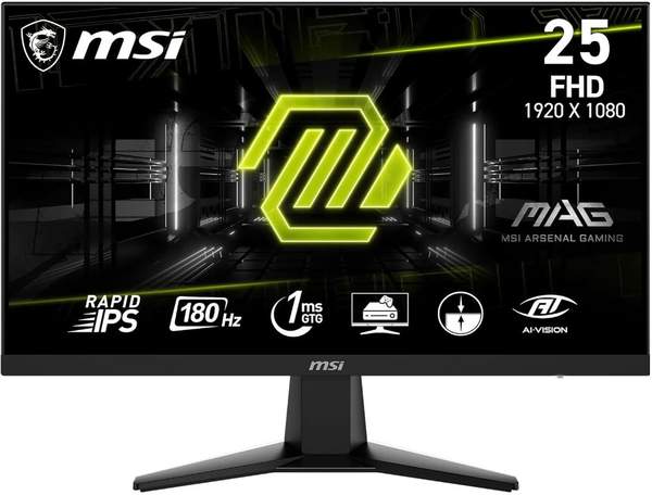 msi mag 256f 24,5 zoll gaming monitor 180hz fhd 94,99 statt 154