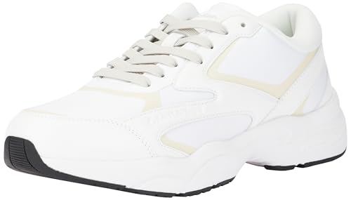 Calvin Klein Herren Court Sneaker Retro Tennis Low Multilayer, Weiß, 44