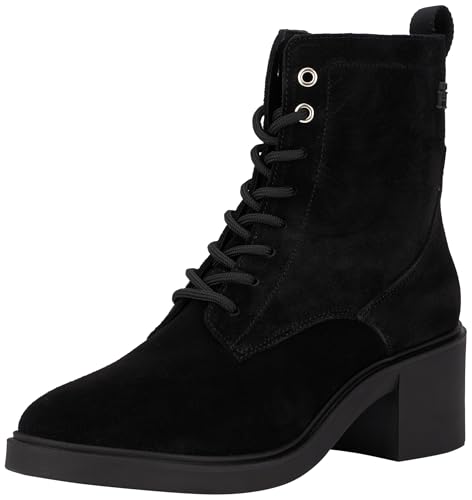 Tommy Hilfiger stiefeletten damen schwarz mit mittel hohem Absatz und Schnürung 39 EU