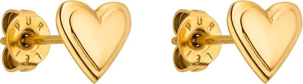 Ohrringe Herz Gold Edelstahl 18K vergoldet Damen - Purelei Secret Love